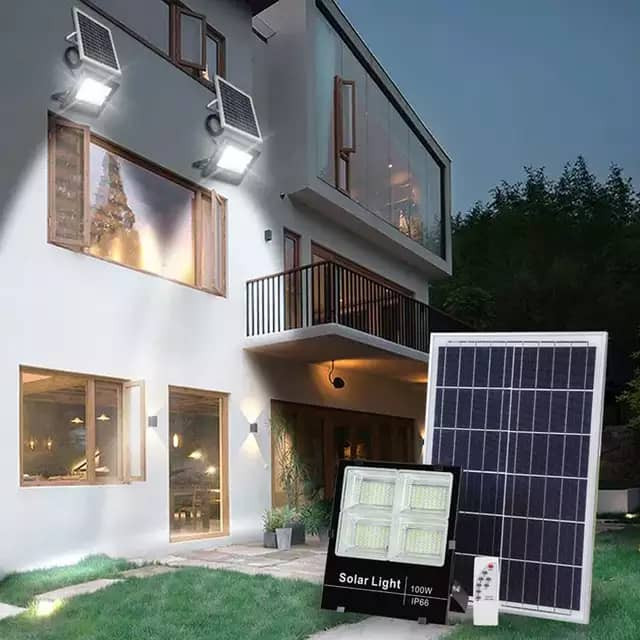 پروژکتور خورشیدی 100 وات سولار لایت مدل JHL-100