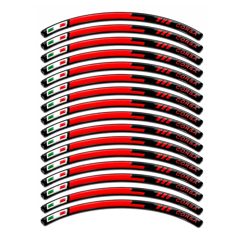 برچسب دوررینگ ژله ای موتورسیکلت رایسان کد DrjC012r مجموعه 16 عددی 