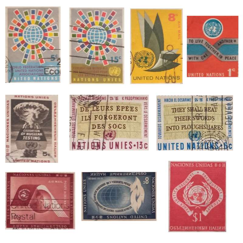 تمبر یادگاری مدل سازمان ملل مجموعه 10 عددی