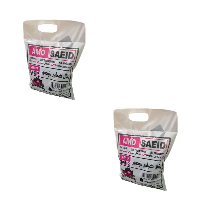 ذغال کبابی مدل خودسوز کد N5665 وزن 780 گرم بسته 2 عددی