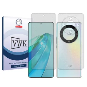VWK Tough model matte screen protector suitable for Honor X9a mobile phone along with the back protector 