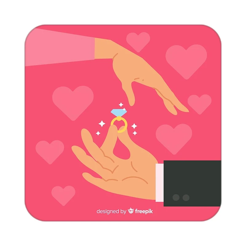 زیر لیوانی کاکتی طرح عاشقانه مدل mp39417