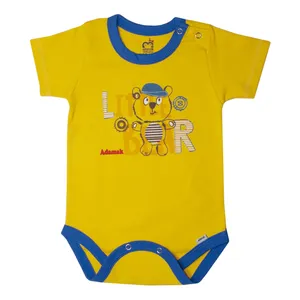 بادی آستین کوتاه نوزادی آدمک مدل Little Bear کد 02