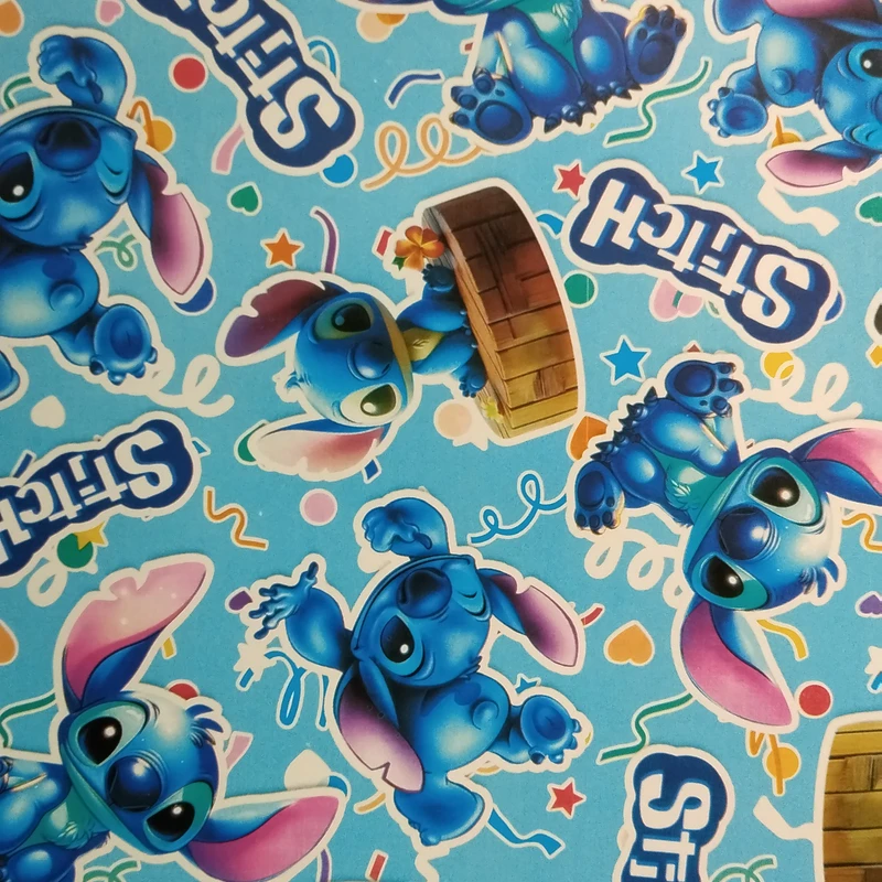 کاغذ کادو مدل استیچ سایز 50*70 سانتی متر مجموعه 5 عددی