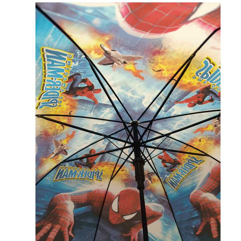 چتر بچگانه 8 پره مدل Spiderman  قطر 77 سانتی‌متر