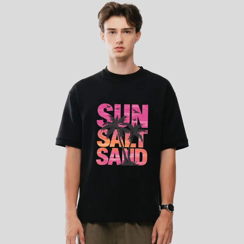 تی‌شرت آستین کوتاه یقه گرد مردانه مدل sun کد 11