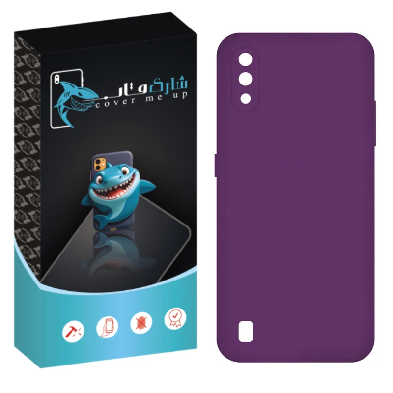 کاور شارک قاب  مدل سیلیکونی مناسب برای گوشی موبایل سامسونگ Galaxy A01