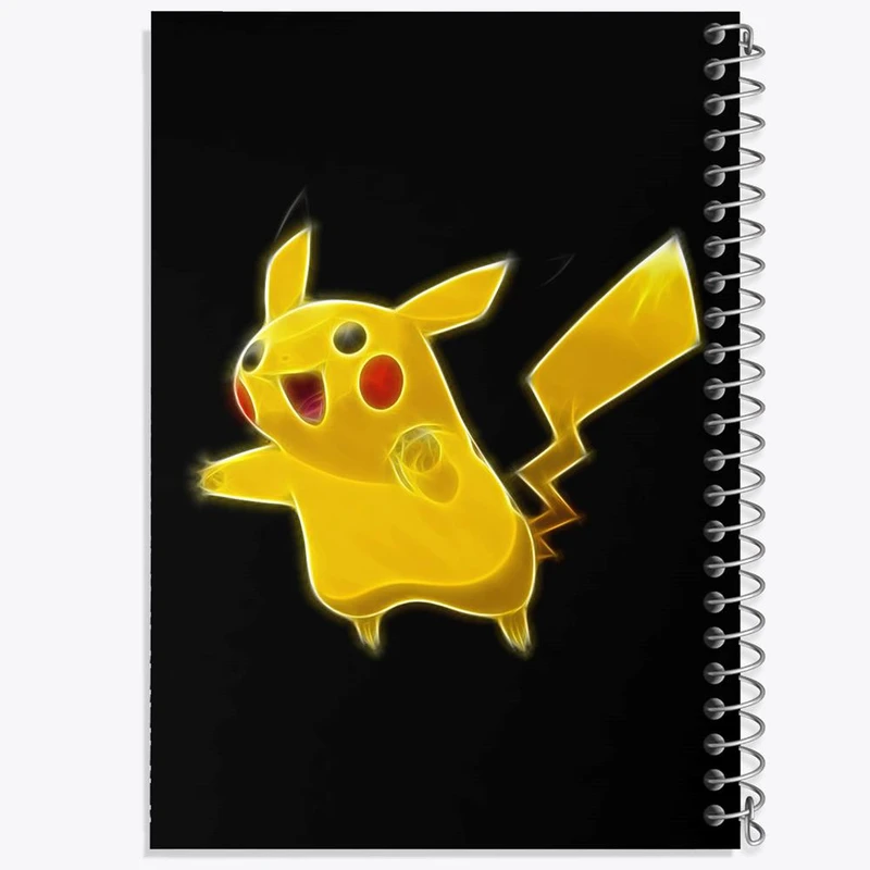 دفتر مشق 100 برگ خندالو طرح پیکاچو انیمه پوکمون کد 17329