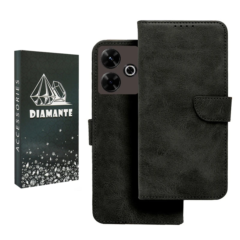 کیف کلاسوری دیامانته مدل Khoshi Bk مناسب برای گوشی موبایل شیائومی Poco M6