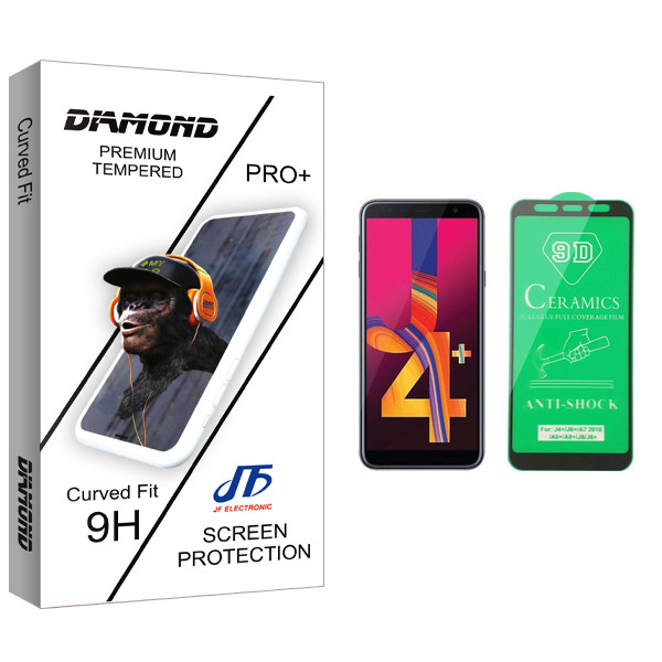 محافظ صفحه نمایش سرامیکی جی اف مدل Diamond glass مناسب برای گوشی موبایل سامسونگ Galaxy J4 Plus
