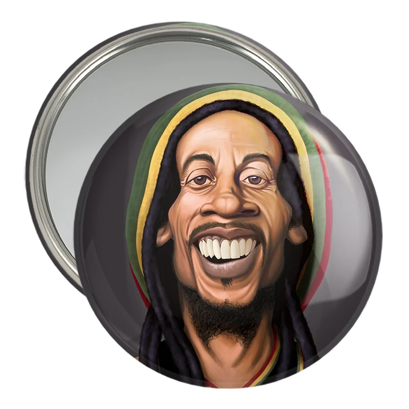 آینه جیبی خندالو مدل باب مارلی Bob Marley  کد 3269