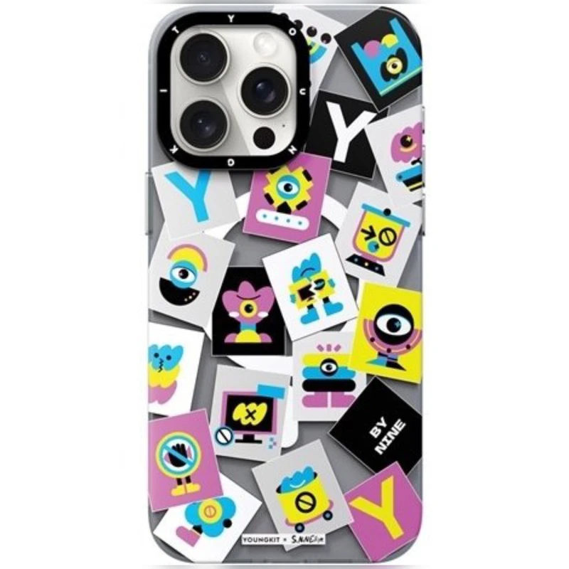 کاور یانگ کیت مدل White S.Nine Colorful Eyes مناسب برای گوشی موبایل اپل iphone 15 promax