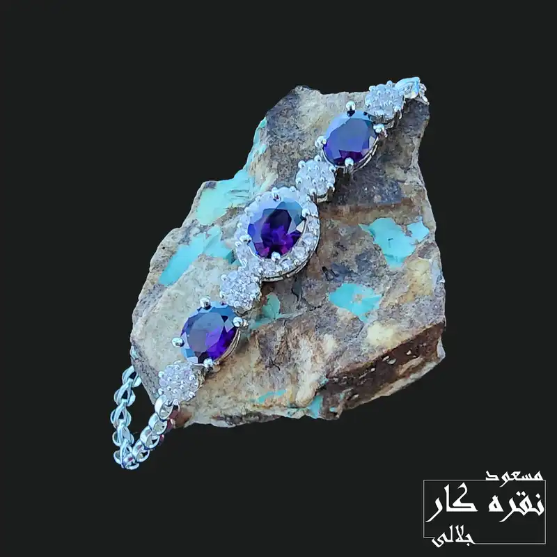 دستبند نقره زنانه مسعود جلالی نقره کار مدل 30602