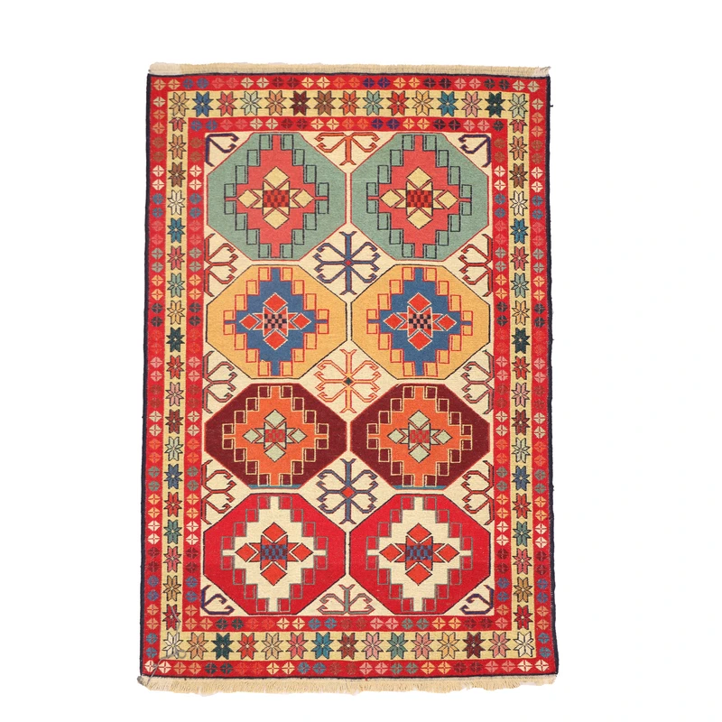 گلیم دستبافت یک و نیم متری مدل ورنی کد 40411169