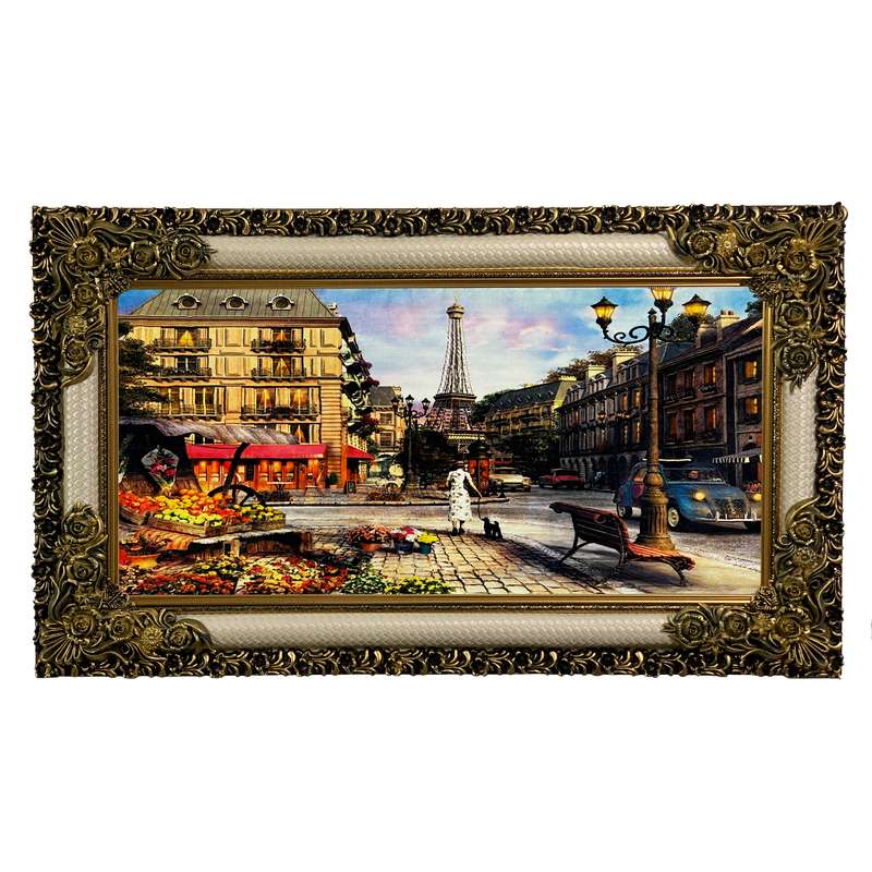 تابلو فرش ماشینی طرح دستبافت مدل پاریس کد 7504