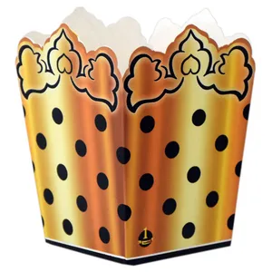 ظرف پاپ کورن مدل خالدار بسته 10 عددی