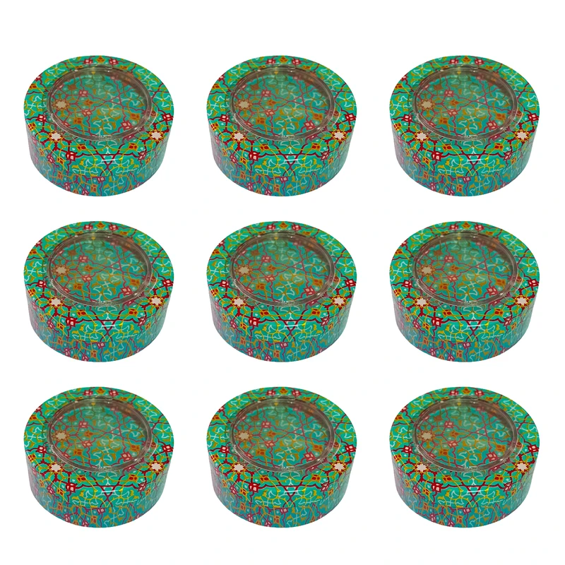 ظرف زعفران مدل فیروزه کد 1gr بسته 9 عددی