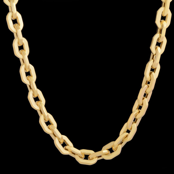 زنجیر طلا 18 عیار مردانه طلای مستجابی مدل گلستانه کد  R60