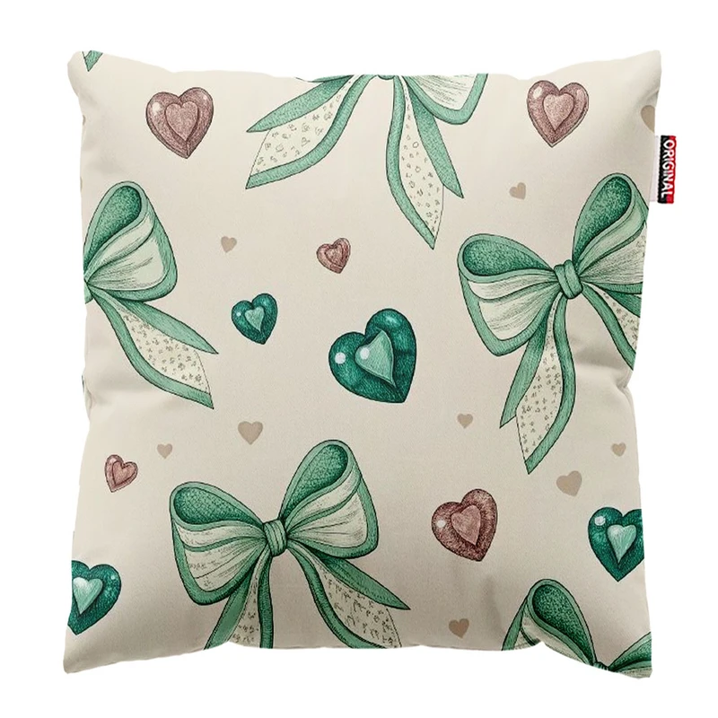کوسن پاد آفرین طرح پاپیون و قلب کد 2396 سایز 30*30 سانتی متر