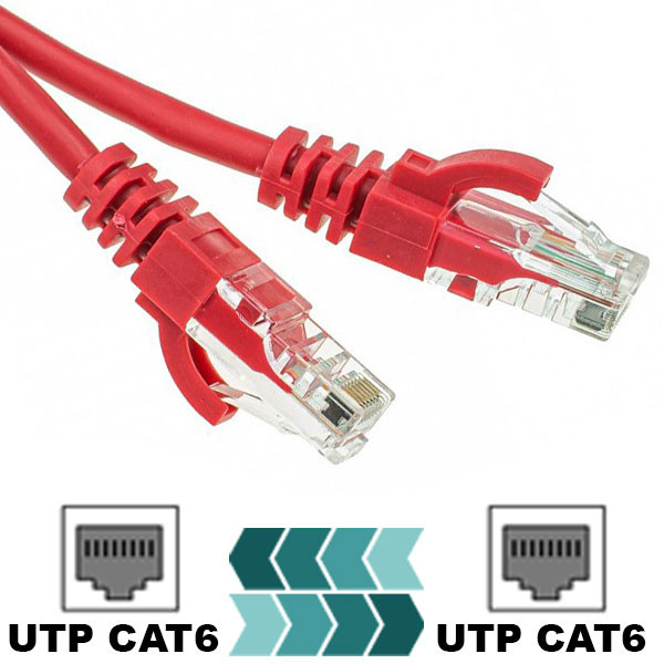 کابل شبکه Cat6 گیگافلکس مدل GI-UTP-5M-RED