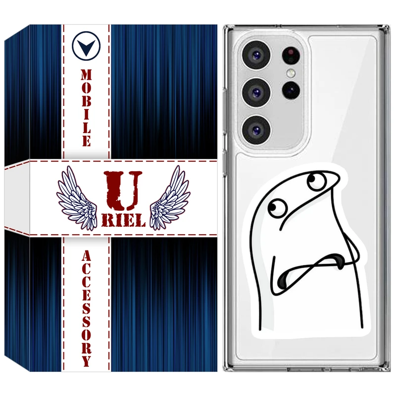 کاور ژله ای یوریل قاب مدل Clear کد 80 طرح کلافه مناسب برای گوشی موبایل سامسونگ Galaxy S23 Ultra