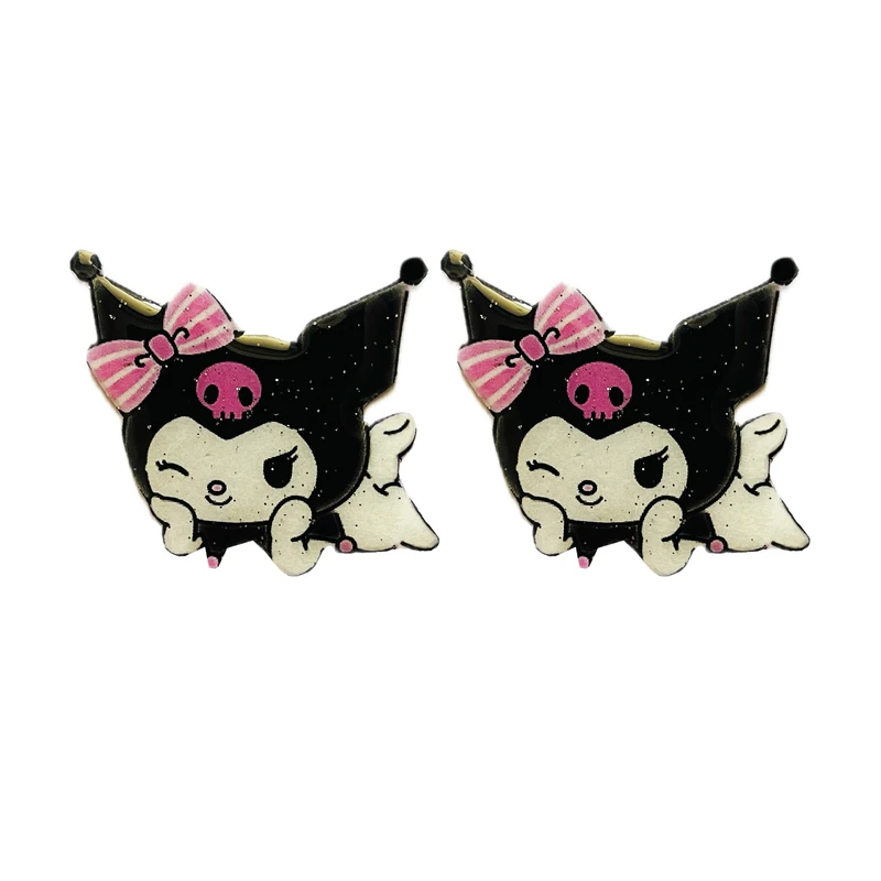 گیره مو دخترانه مدل عروسکی طرح کرومی کد 9 بسته 2 عددی