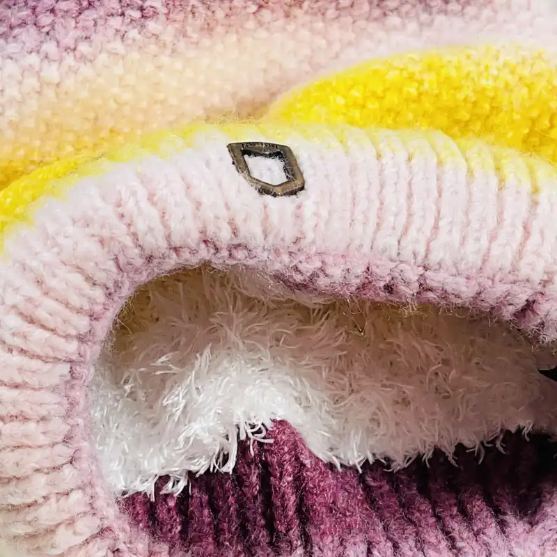 ست کلاه و شال گردن و دستکش بافتنی بچگانه تارتن مدل 167009