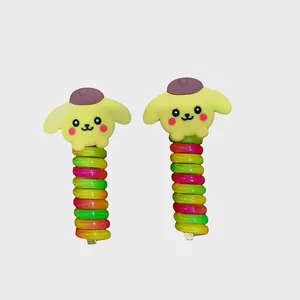 کش مو دخترانه مدل سیم تلفنی عروسکی بسته 2 عددی