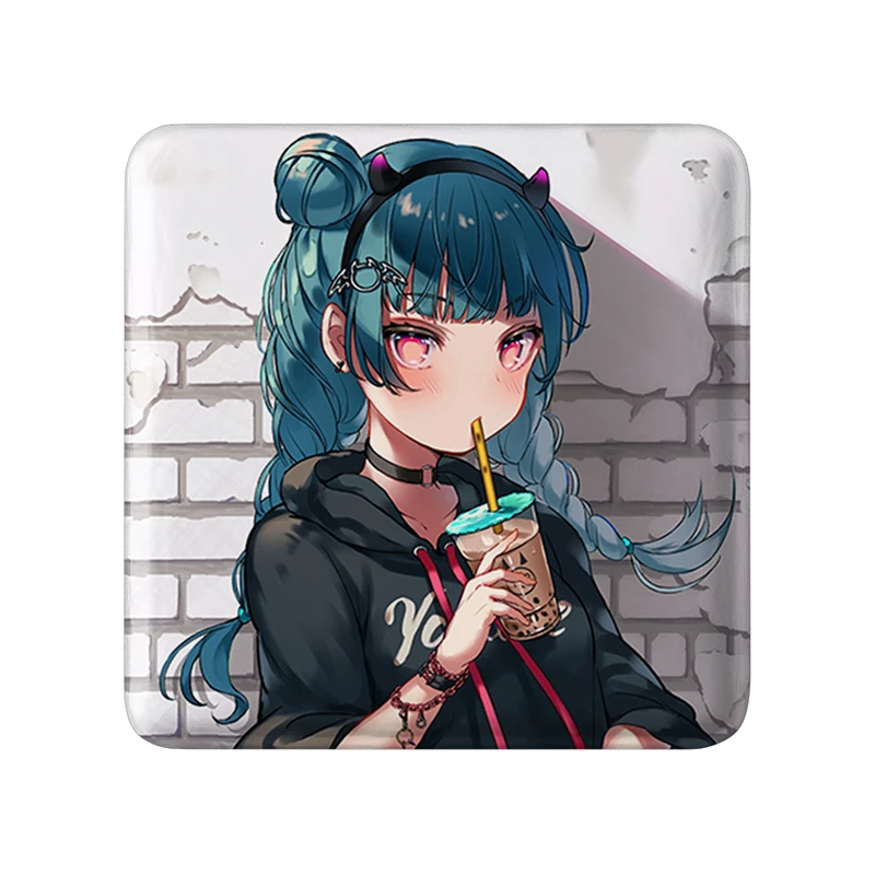 مگنت خندالو طرح یوشیکو انیمه لاو لایو Love Live  مدل مربعی کد 18305