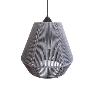 لوستر بافتنی مدل الماسی با نخ مکرومه کد ۴۰