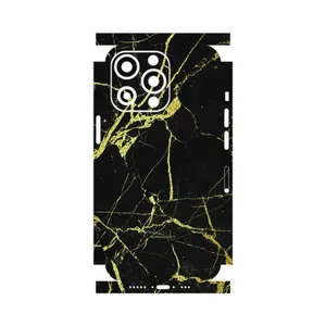MAHOOT Graphite-Gold-Marble-FullSkin Cover Sticker for Apple iphone 13 Pro