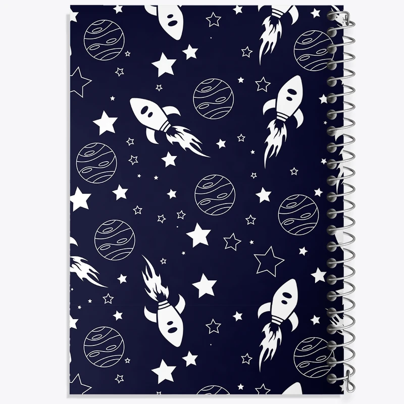 دفتر شطرنجی 50 برگ خندالو مدل فضایی کد N389