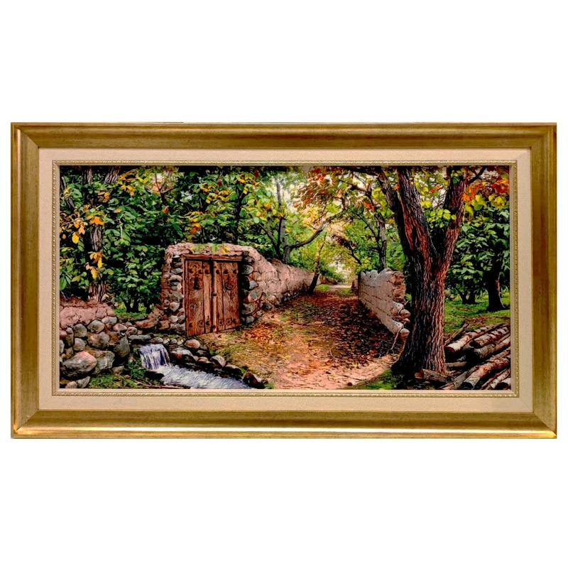 تابلو فرش ماشینی طرح منظره مدل 18