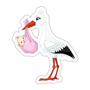 استند تولد طرح لک لک و نوزاد دخترانه کد 213