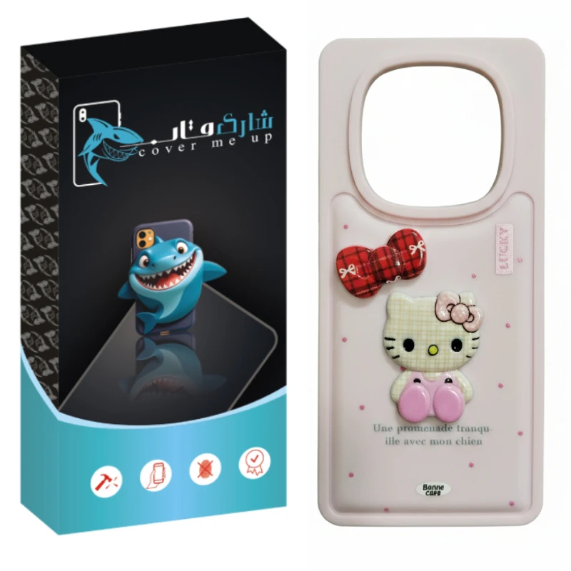 کاور شارک قاب مدل کیتی عروسکی مناسب برای گوشی موبایل شیائومی Rrdmi Note 14 Pro 4G