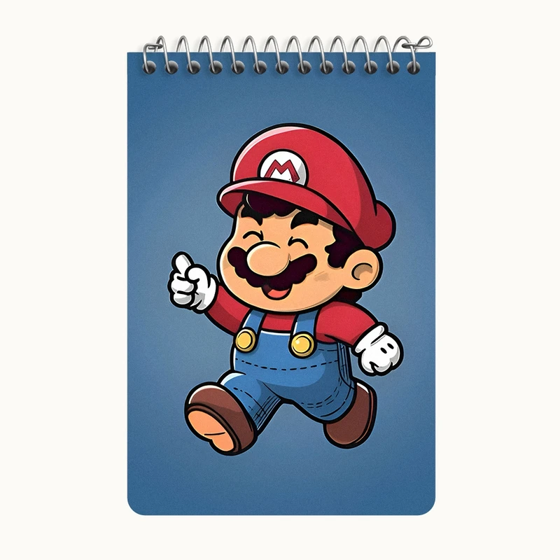 دفتر یادداشت 50 برگ خندالو طرح سوپر ماریو (Super Mario) کد F9424