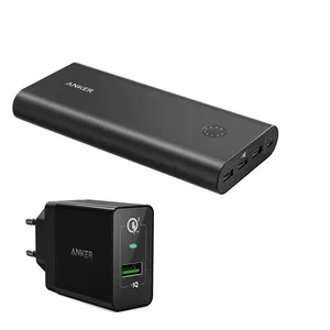 شارژر همراه انکر مدل A1374 PowerCore Plus با ظرفیت 26800 میلی آمپر ساعت به همراه شارژر دیواری