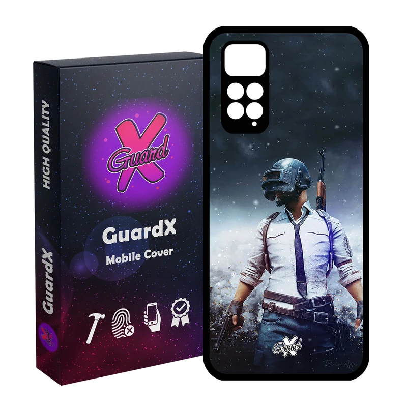 کاور گارد ایکس طرح Pubg مدل Glass10039 مناسب برای گوشی موبایل شیائومی Redmi Note 11S/ Note 11 4G