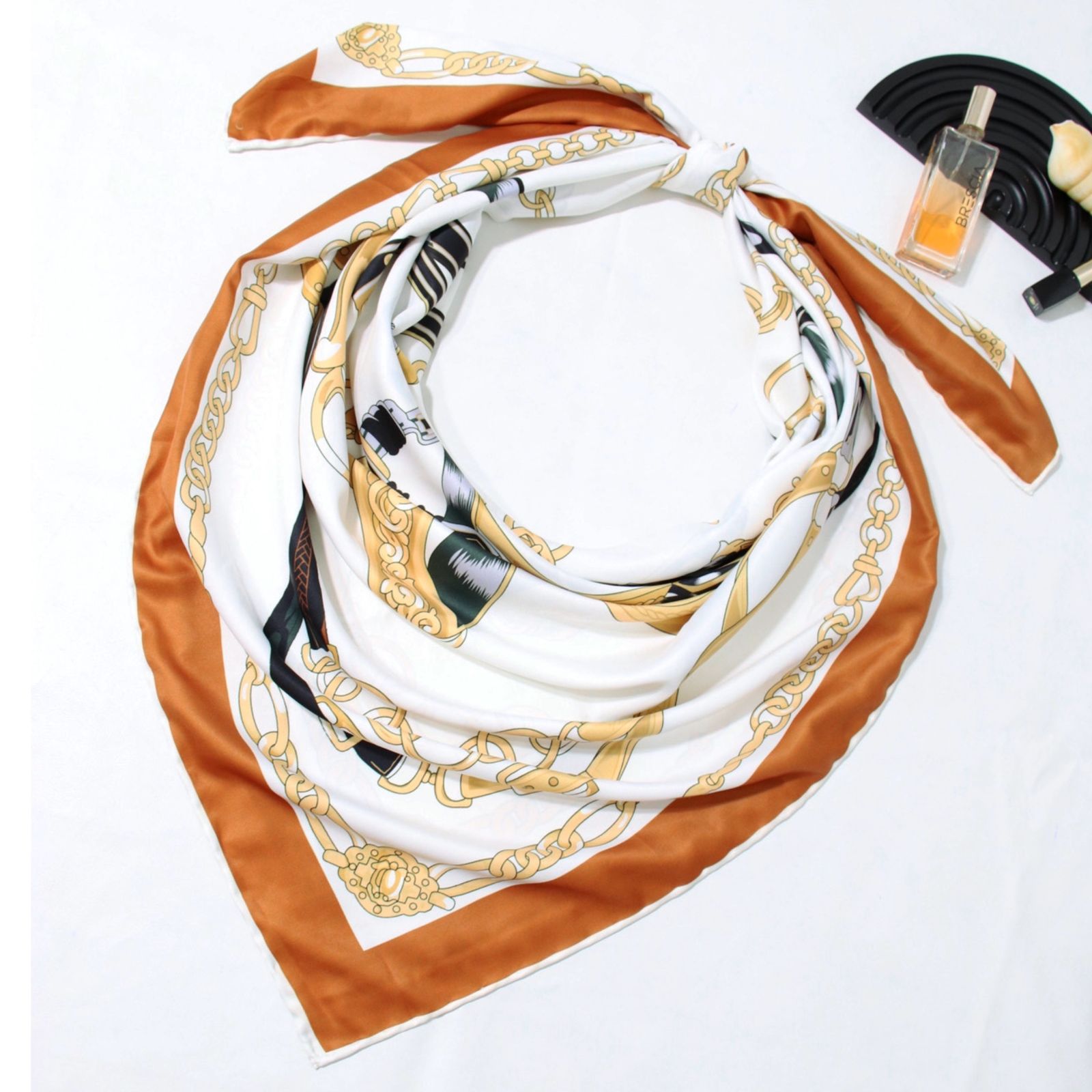 روسری زنانه آنالیا مدل ابریشم مزونی کاترینا کد a-5052 -  - 3