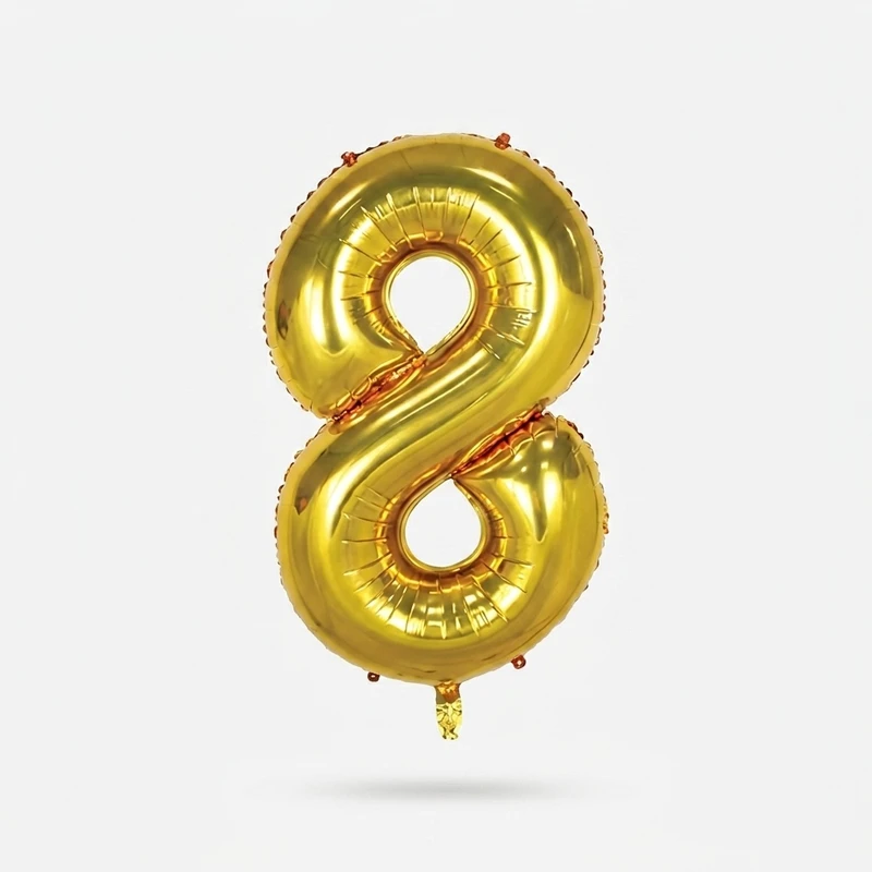 بادکنک فویلی طرح عدد 8 