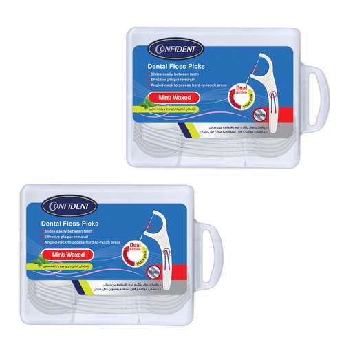 نخ دندان کانفیدنت مدل BoxFlossPick2 مجموعه 2 عددی