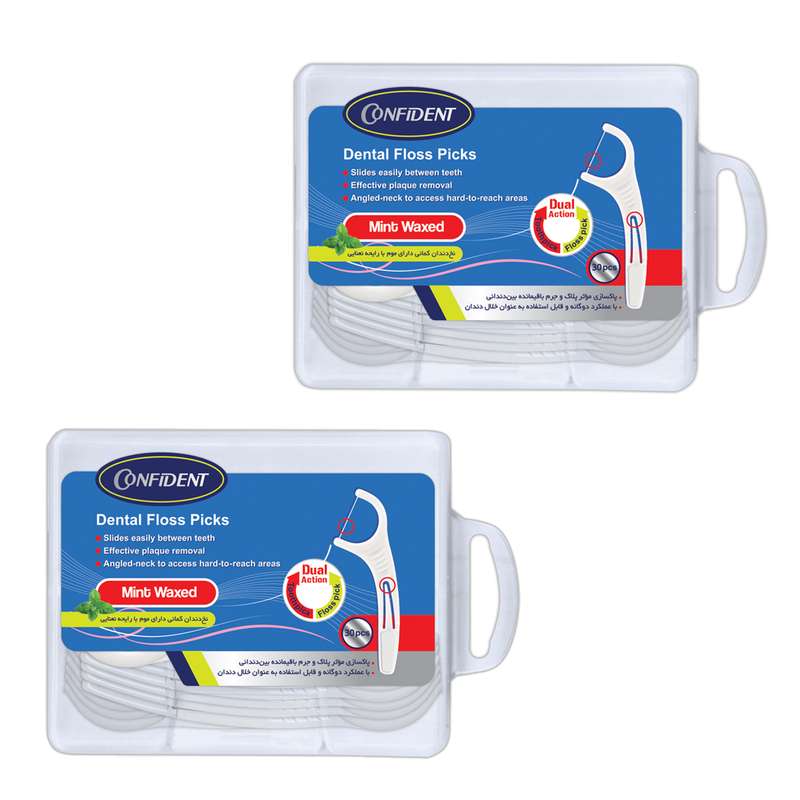 نخ دندان کانفیدنت مدل BoxFlossPick2 مجموعه 2 عددی