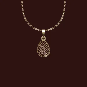 گردنبند طلا 18 عیار زنانه مدوپد مدل هندسی کد X2-1-1274