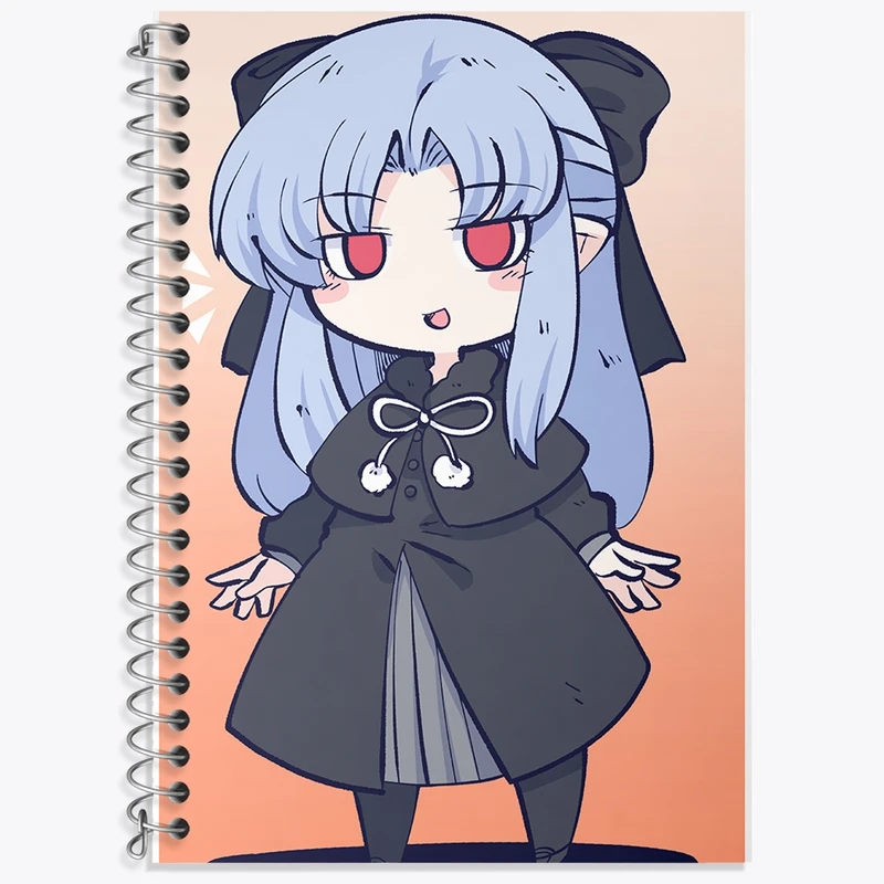 دفتر زبان 50 برگ خندالو مدل سه خط طرح بازی تسوکی هیمه‌ (Tsukihime) کد 34531
