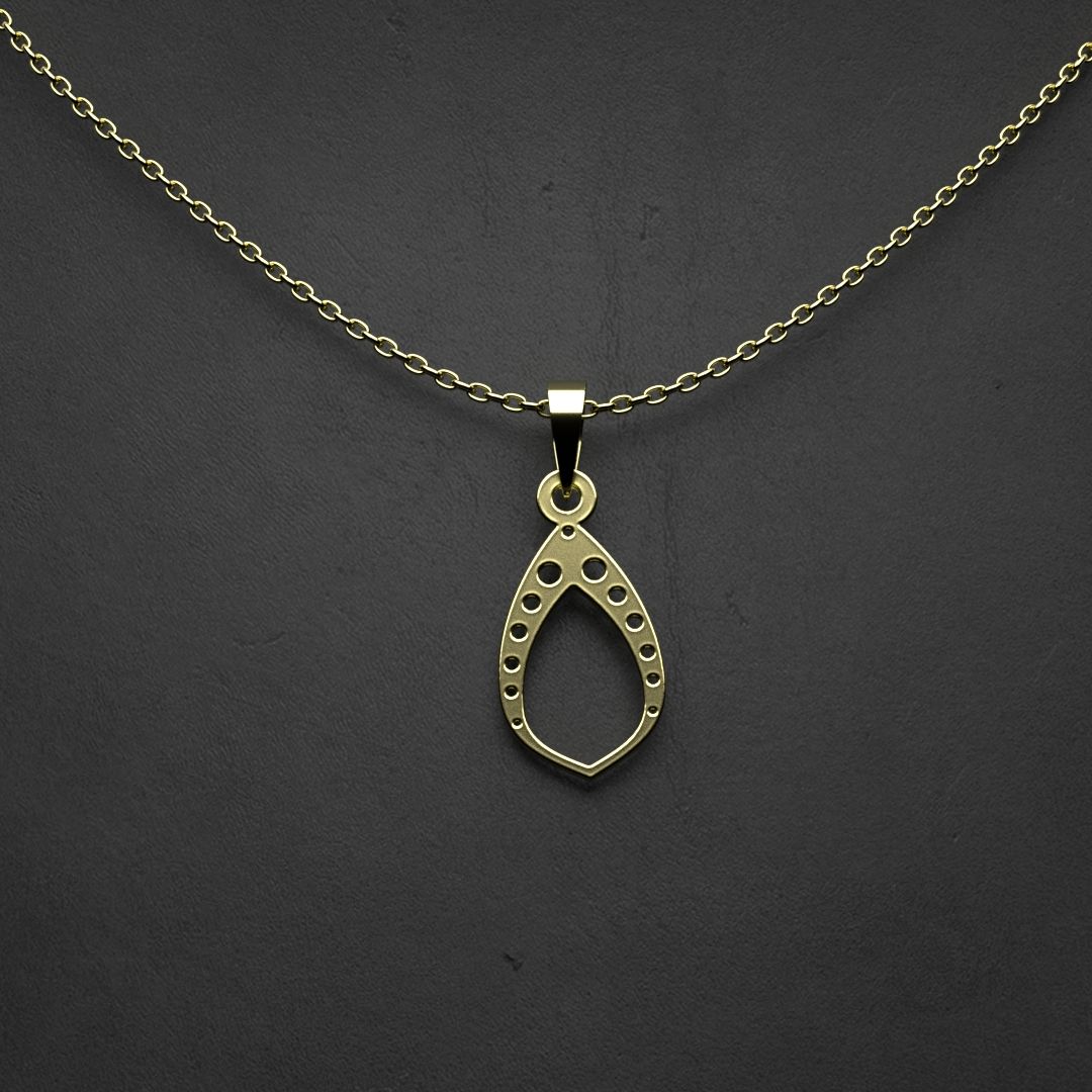 گردنبند طلا 18 عیار زنانه مدوپد مدل هندسی کد OO2-1-1150 -  - 2