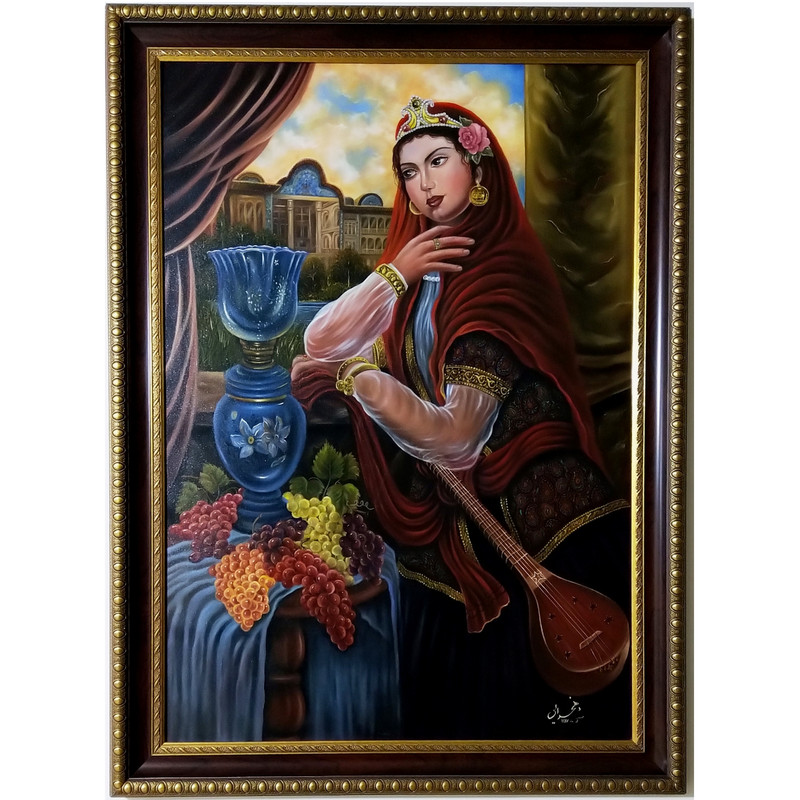 تابلو نقاشی رنگ روغن طرح ایراندخت