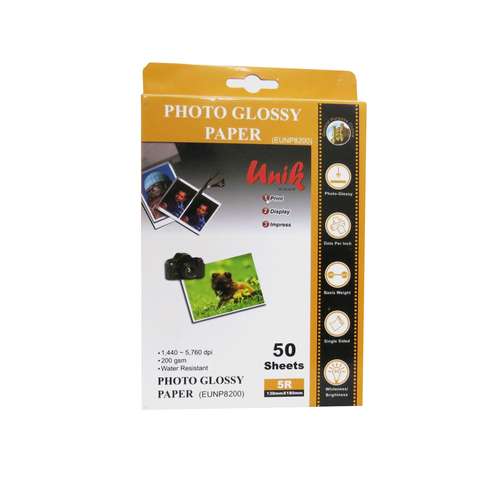 کاغذ چاپ عکس یونیک کد 8200 سایز A5 بسته 50 عددی
