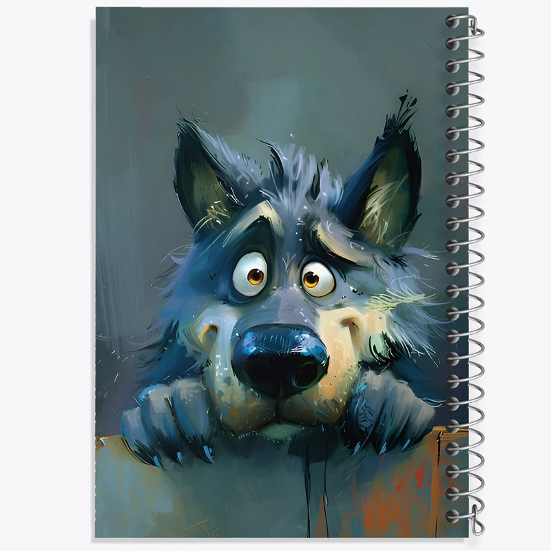 دفتر لیست خرید 50 برگ خندالو طرح گرگ بامزه کد F6563