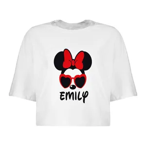 کراپ‌تاپ آستین کوتاه زنانه مدل میکی موس کد L 80 S
