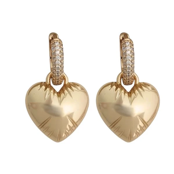 گوشواره حلقه‌ای زنانه ژوپینگ مدل قلب بادکنکی